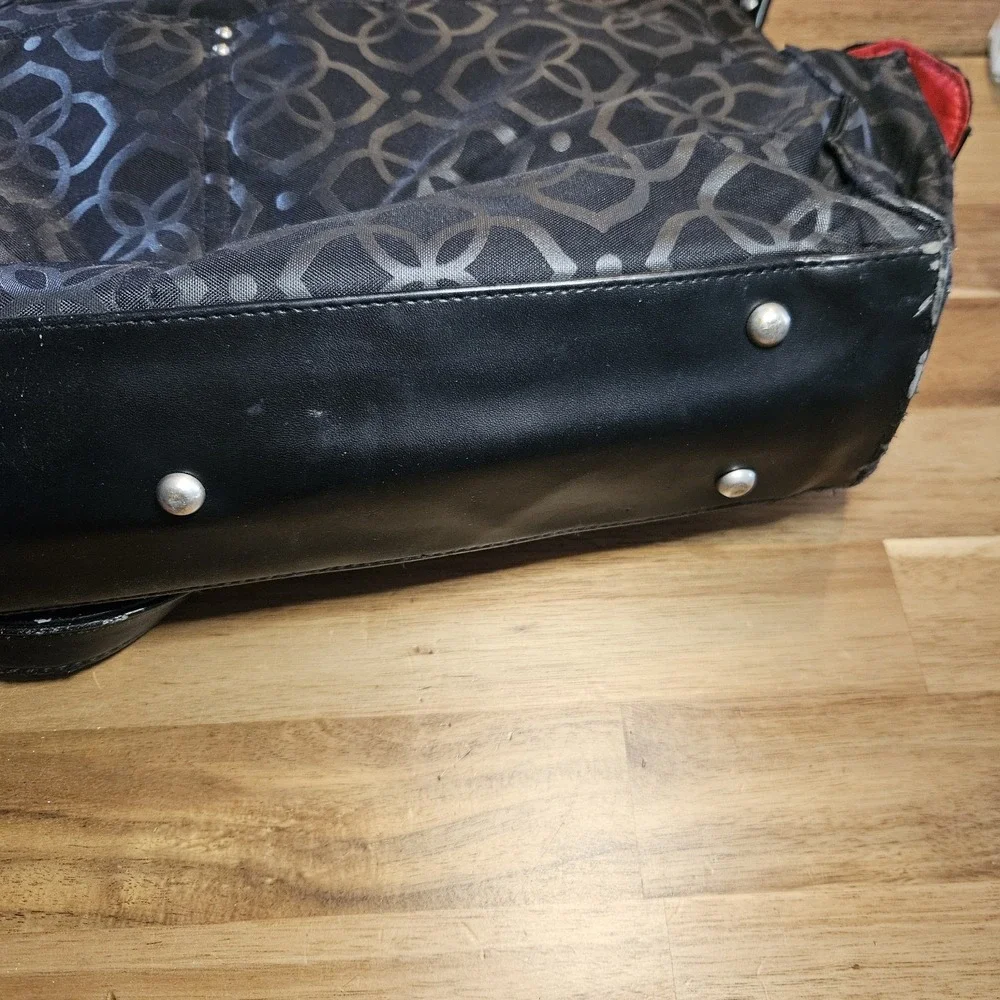 Kailo‎ Chic Laptop Bag Case Purse Black With Red Lining Office Professional